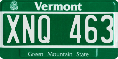 VT license plate XNQ463