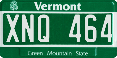 VT license plate XNQ464