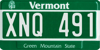 VT license plate XNQ491