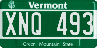 VT license plate XNQ493