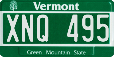 VT license plate XNQ495