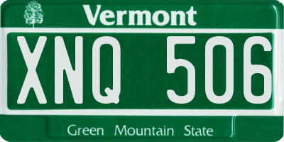 VT license plate XNQ506
