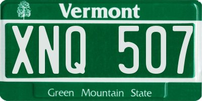 VT license plate XNQ507
