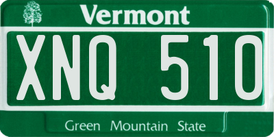 VT license plate XNQ510