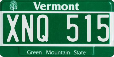 VT license plate XNQ515