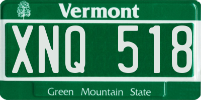 VT license plate XNQ518