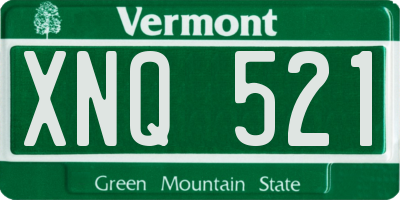 VT license plate XNQ521
