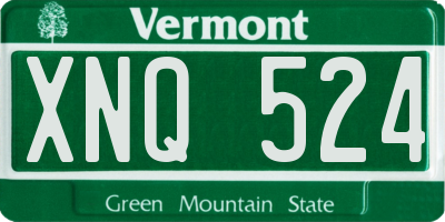 VT license plate XNQ524