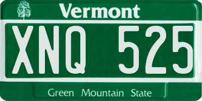 VT license plate XNQ525