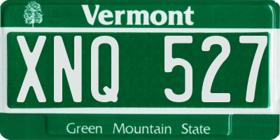 VT license plate XNQ527
