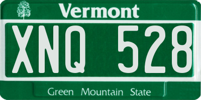 VT license plate XNQ528