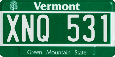 VT license plate XNQ531