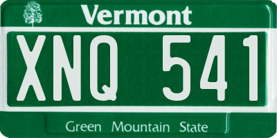 VT license plate XNQ541