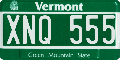 VT license plate XNQ555
