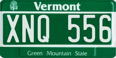 VT license plate XNQ556