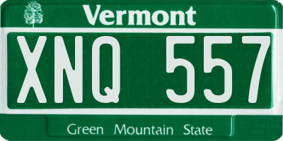 VT license plate XNQ557