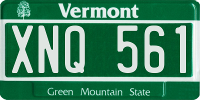 VT license plate XNQ561