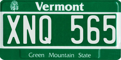 VT license plate XNQ565