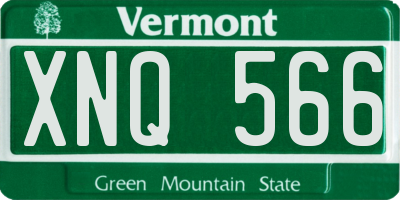VT license plate XNQ566