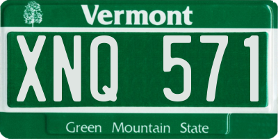 VT license plate XNQ571