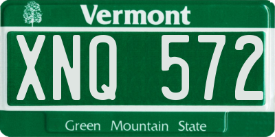 VT license plate XNQ572