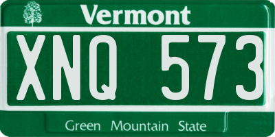VT license plate XNQ573