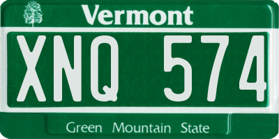 VT license plate XNQ574