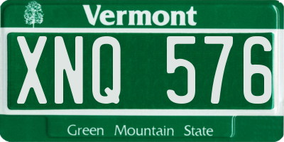 VT license plate XNQ576
