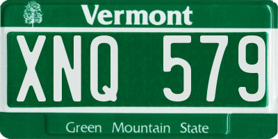 VT license plate XNQ579