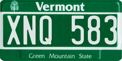 VT license plate XNQ583