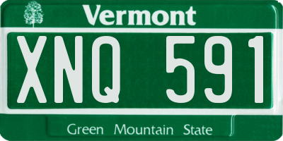 VT license plate XNQ591