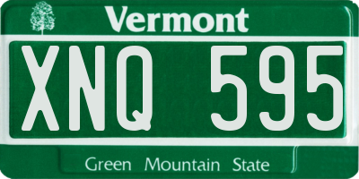 VT license plate XNQ595