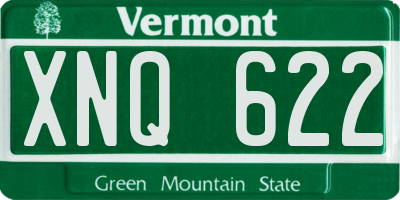 VT license plate XNQ622