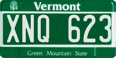 VT license plate XNQ623