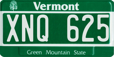 VT license plate XNQ625