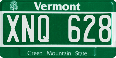 VT license plate XNQ628