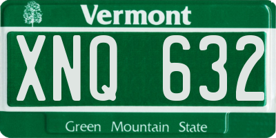 VT license plate XNQ632