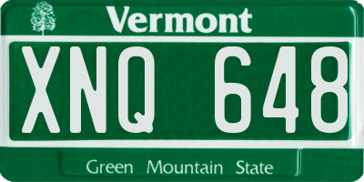 VT license plate XNQ648