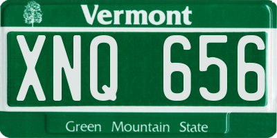 VT license plate XNQ656