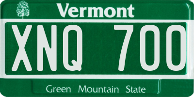VT license plate XNQ700