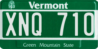 VT license plate XNQ710