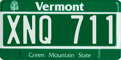 VT license plate XNQ711