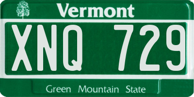 VT license plate XNQ729