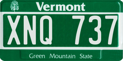 VT license plate XNQ737
