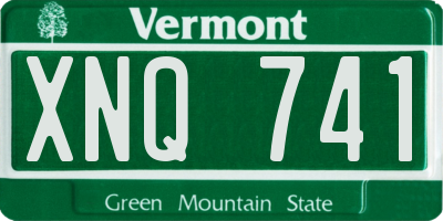 VT license plate XNQ741