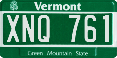 VT license plate XNQ761