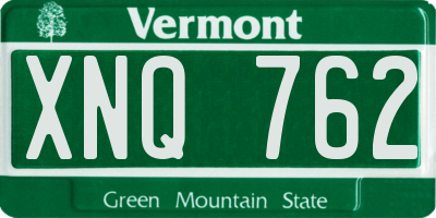 VT license plate XNQ762