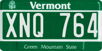 VT license plate XNQ764
