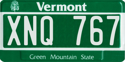 VT license plate XNQ767