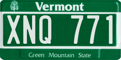 VT license plate XNQ771